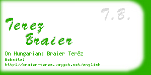 terez braier business card